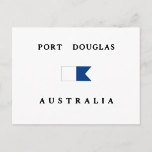 Port Douglas Australia Alpha Dive Flag Postcard