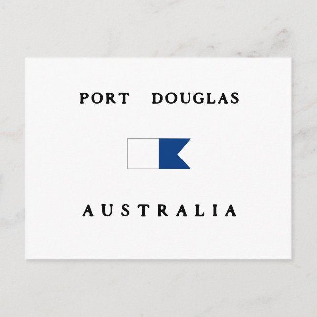 Port Douglas Australia Alpha Dive Flag Postcard (Front)