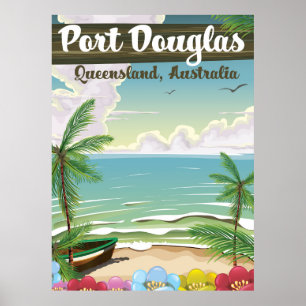 Port Douglas Australia vintage travel poster