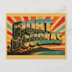 Port Douglas Queensland Vintage Travel Art Postcard