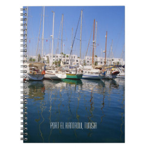 Port el Kantaoui Harbour Waterfront Boats Tunisia Notebook