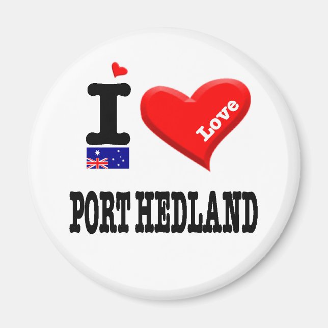 PORT HEDLAND - I Love Magnet (Front)