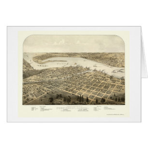 Port Huron, MI Panoramic Map - 1867