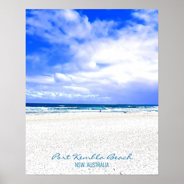 Port Kembla Wollongong beach NSW Poster (Front)