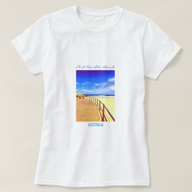 Port Kembla Wollongong beach NSW T-Shirt (Design Front)