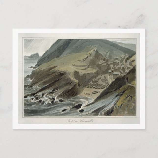 Port Looe, Cornwall, from 'A Voyage Around Great B Postcard (Front)