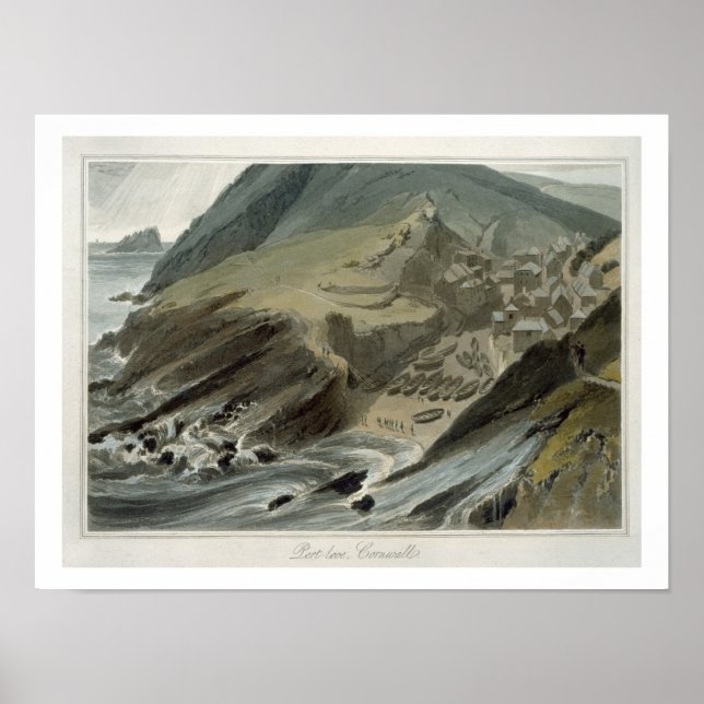 Port Looe, Cornwall, from 'A Voyage Around Great B Poster (Front)