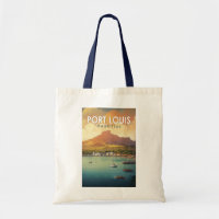 Port Louis Mauritius Travel Art Vintage