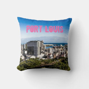 Port Louis Skyline Capital of Mauritius Cushion