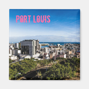 Port Louis Skyline Capital of Mauritius Magnet