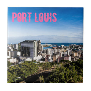 Port Louis Skyline Capital of Mauritius Tile