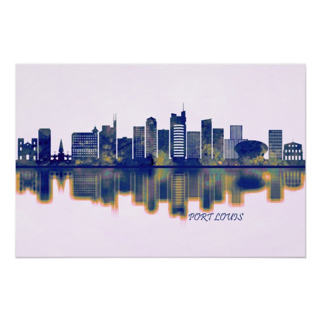 Port Louis Skyline Poster (Front)