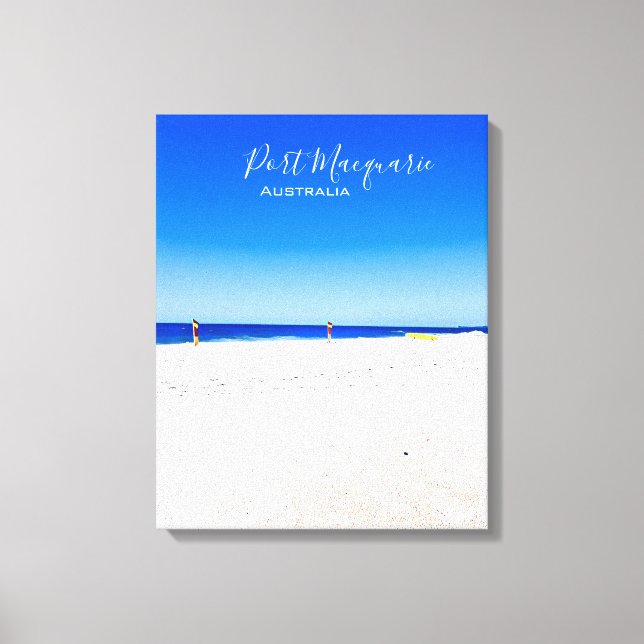 Port Macquarie beach scene Australia Canvas Print (Front)