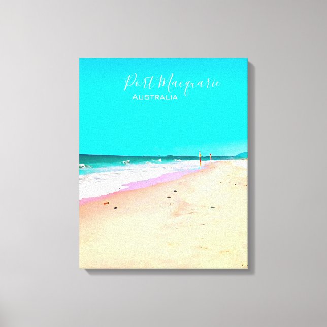 Port Macquarie beach scene Australia Canvas Print (Front)