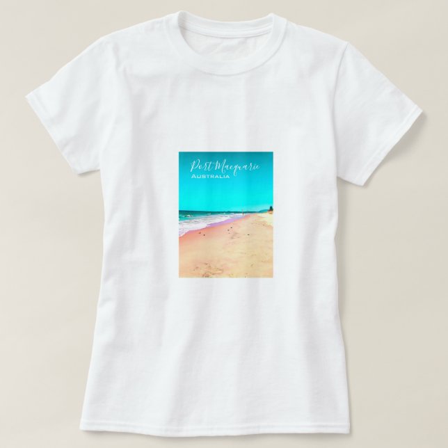 Port Macquarie beach scene Australia T-Shirt (Design Front)