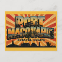 Port Macquarie NSW Coastal Escape Vintage Art
