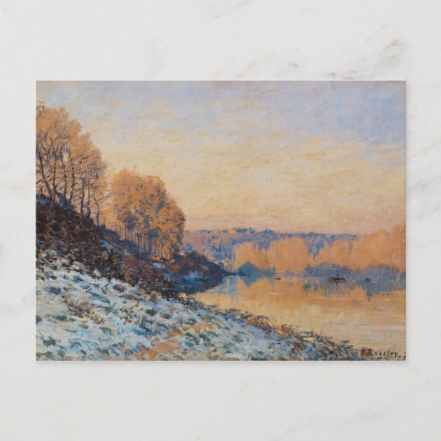 Port-Marly, White Frost, 1872 Postcard (Front)