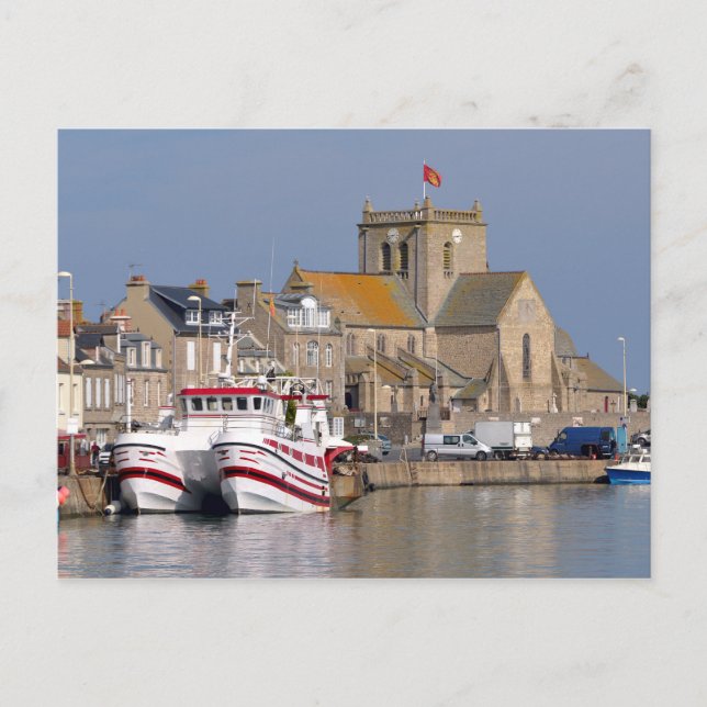 Port of Barfleur in France Postcard (Front)