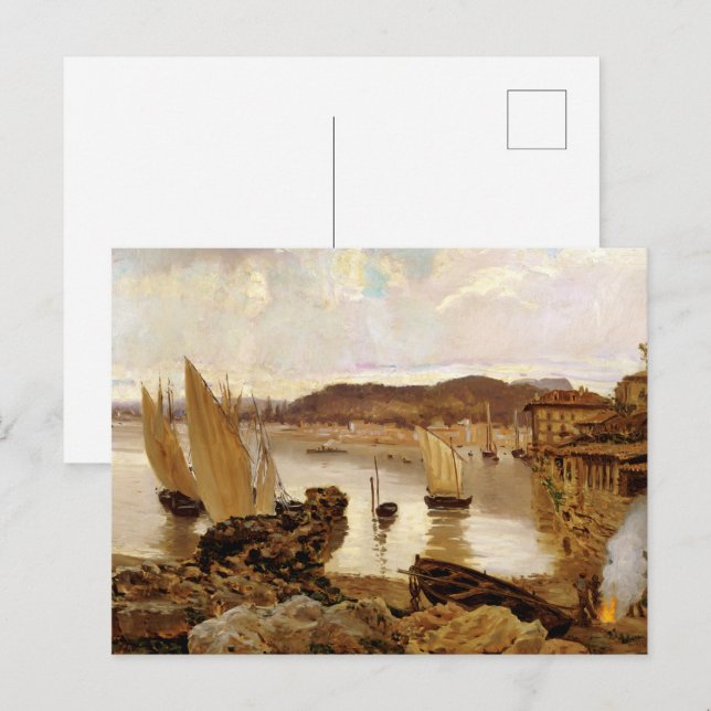 Port of Bilbao, Antonio Munoz Degrain Postcard (Front/Back)