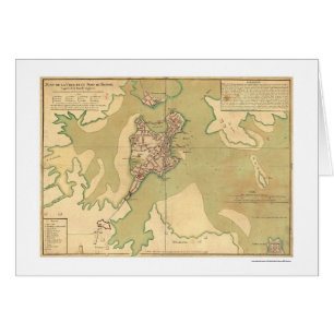 Port of Boston Massachusetts Map 1764