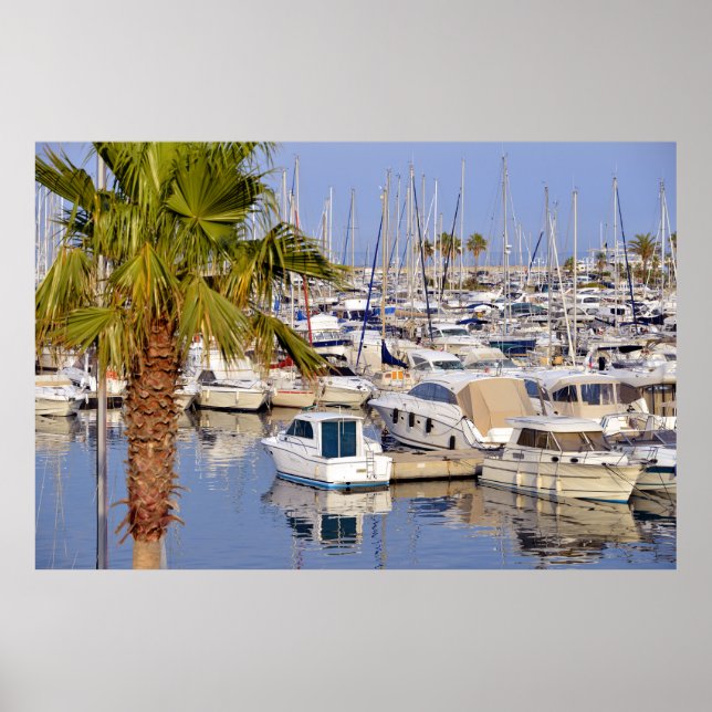 Port of Cavalaire-sur-Mer in France Poster (Front)