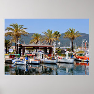 Port of Cavalaire-sur-Mer in France Poster