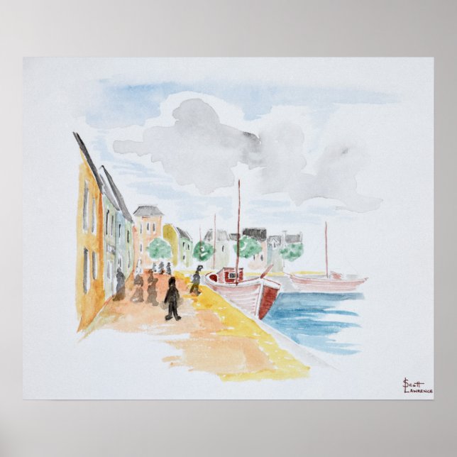 Port of Concarneau | Brittany, France Poster (Front)