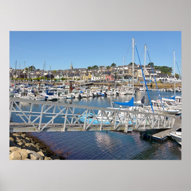 Port of Douarnenez in France Holiday  Poster (Front)