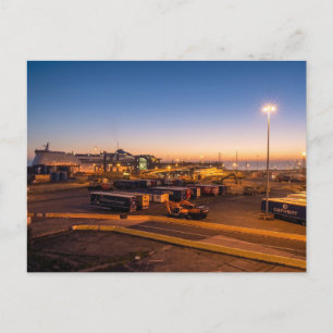 Port of Hull Sunset Maritime Industrial Photo Postcard