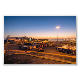 Port of Hull Sunset Maritime Industrial Photo Print