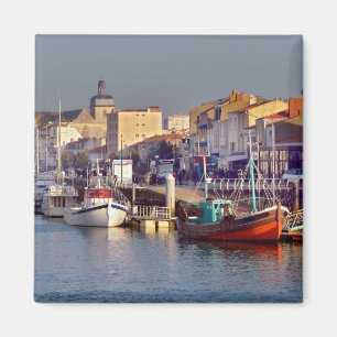 Port of Les Sables d'Olonne in France Postcard Cof Magnet