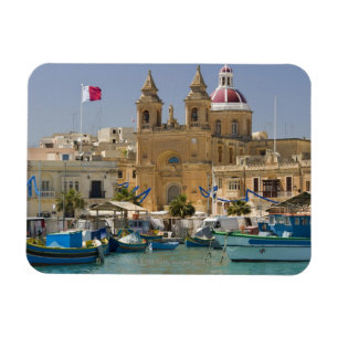 Port of Marsaxlokk on the Mediterranean Island Magnet