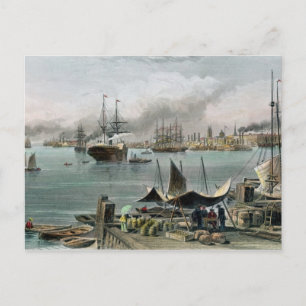Port of New Orleans, engraved by D.G. Thompson Postcard