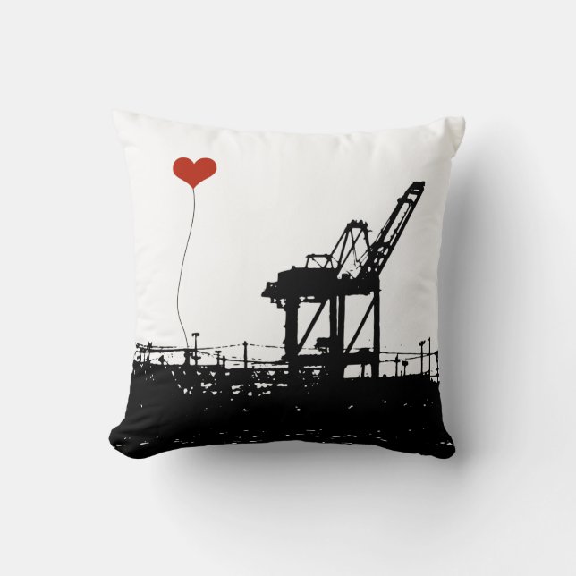 Port of Oakland Shipping Crane Pillow (Front)