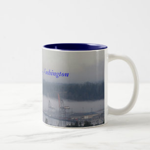 Port of Olympia, Washington Two-Tone Coffee Mug