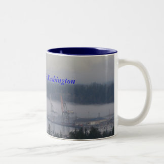 Port of Olympia, Washington Two-Tone Coffee Mug