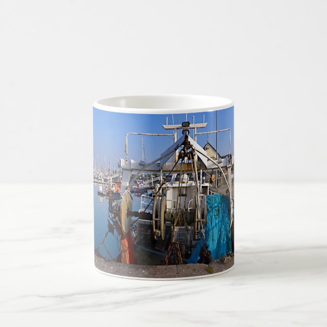 Port of Saint-Vaast-la-Hougue in France Coffee Mug (Center)