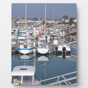 Port of Saint-Vaast-la-Hougue in France Plaque