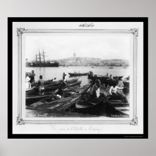 Port of Sirkeci Istanbul, Turkey 1885 Poster