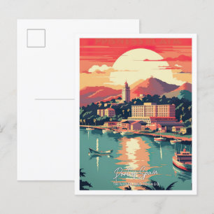 Port of Spain Travel Place illustration Postcard