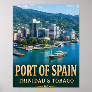 Port of Spain Waterfront and Caribbean Energy Poster