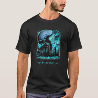 Port Protection Alaska Howling Wolf Moon Forest Na T-Shirt