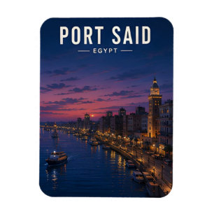 Port Said Egypt Suez Canal Mediterranean Travel Magnet