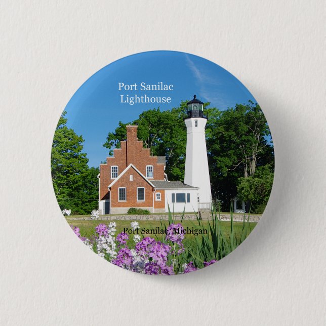 Port Sanilac Lighthouse button (Front)