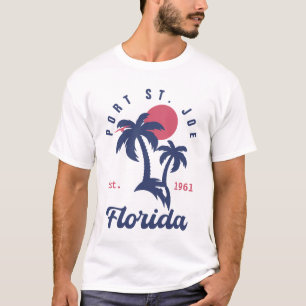 Port St. Joe Florida Retro  Palm Trees Souvenirs T-Shirt