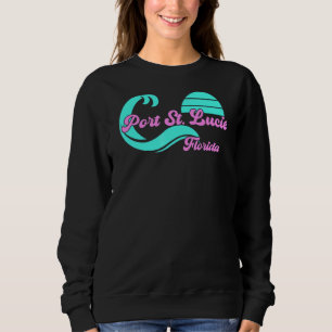 Port St Lucie Florida Retro Vintage Sunset Sweatshirt