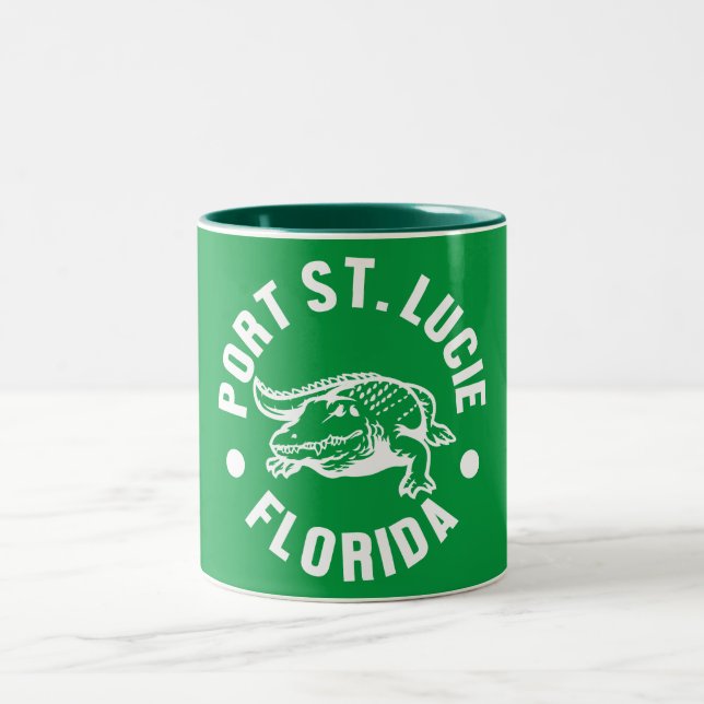 Port St. Lucie,Florida Two-Tone Coffee Mug (Center)