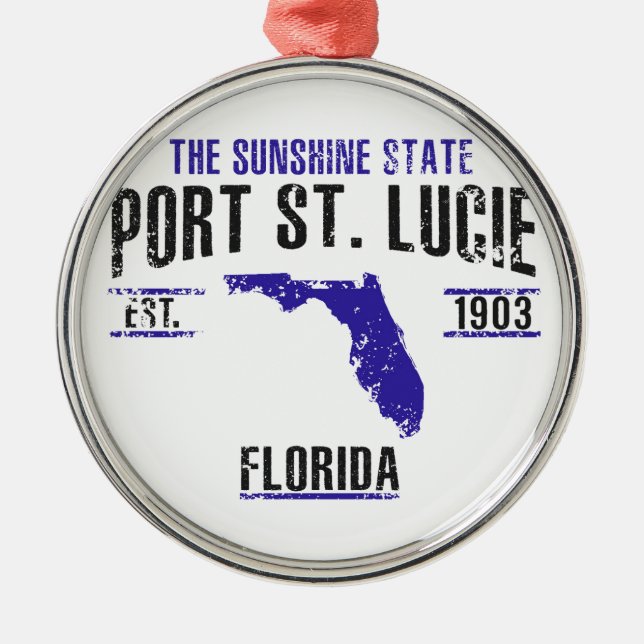 Port St. Lucie Metal Tree Decoration (Front)