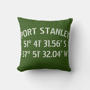 Port Stanly Longitude and Latitude Cushion