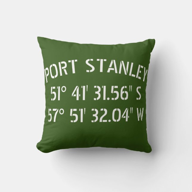 Port Stanly Longitude and Latitude Cushion (Front)